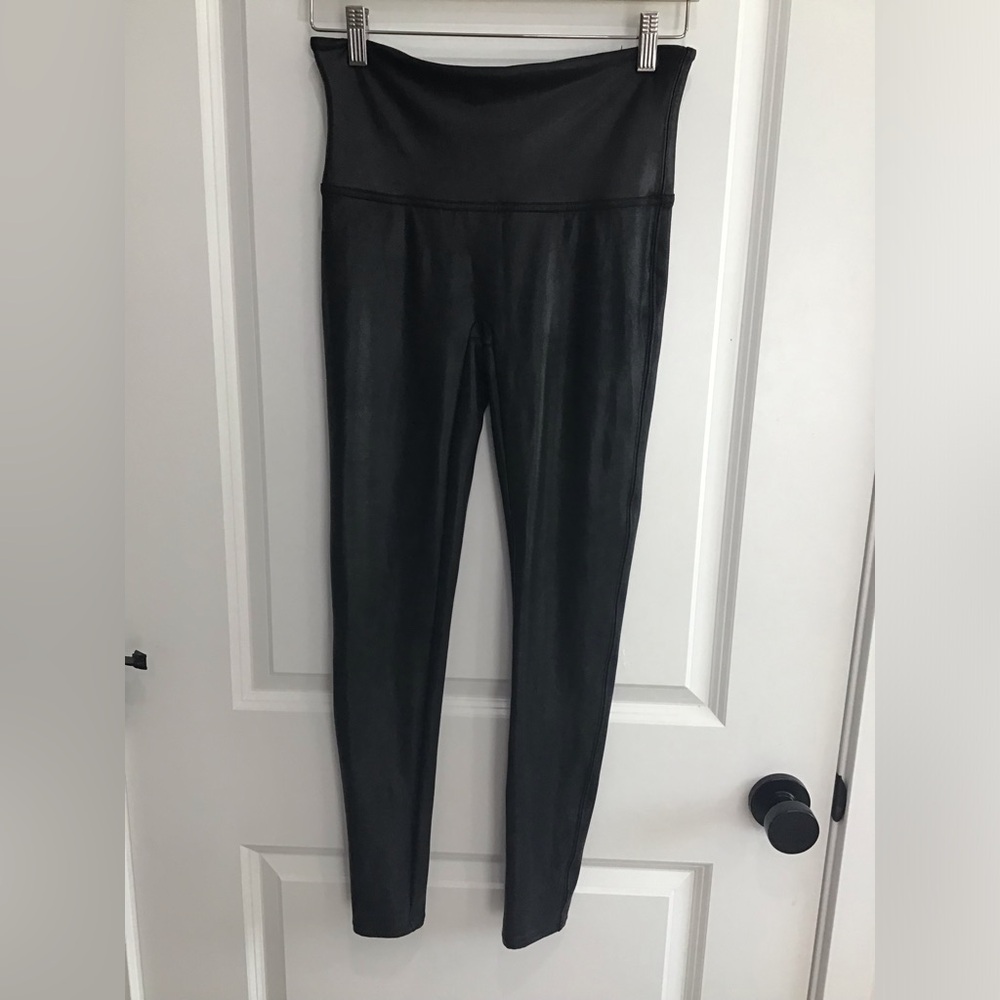 SPANX Faux Leather Leggings‎ in Black SZ Small